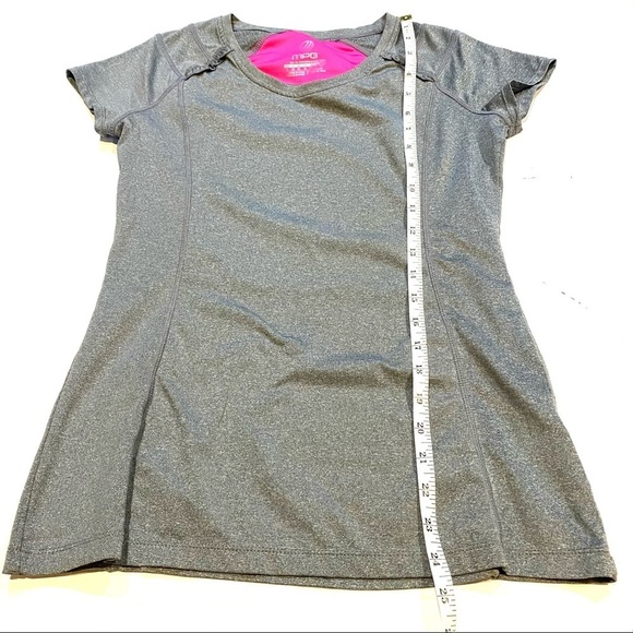 MPG Athletic Tee Vented Ruffle Detail Gray/Pink Women’s S Small - Picture 4 of 8